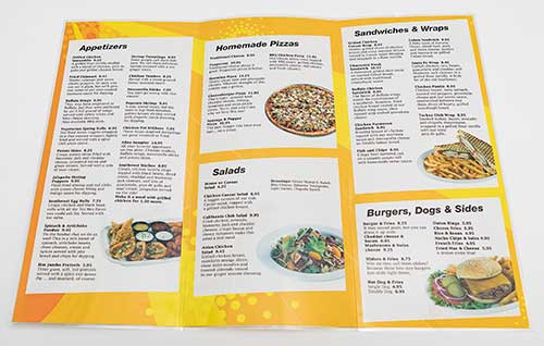 Menu Printing Services